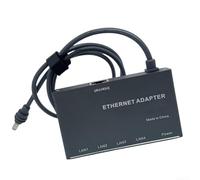 Floweringbeter Adattatore Gigabit Ethernet a quattro porte con ingresso di alimentazione 1257 V per Starlink per Gen3, Mini e V4 che supporta l'accesso alla rete ad alta velocità (1,9 m)
