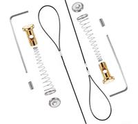 Floweringbeter Chiavistello per cancello in acciaio con molla integrata per una sicura chiusura del cancello di recinzione, gamma regolabile da 5 cm a 15 cm (3 set)