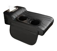 Floweringbeter Copertura per bracciolo auto con braccioli in pelle e funzione di sollevamento insieme a borsa portaoggetti laterale per un maggiore comfort di guida e conservazione ordinata (nero)