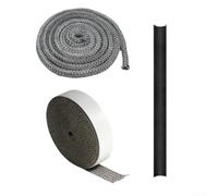 Floweringbeter Corredo della corda della guarnizione della vetroresina di 3 pezzi per le applicazioni di sigillamento della stufa a pellet e del camino con il supporto ad alta temperatura