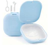 Floweringbeter Custodia a basso profilo con ventilazione funzionale, chiusura magnetica sicura e strumenti per, SmileDirectClub e sistemi simili (blu)