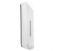 Floweringbeter Dispenser di sapone da parete, capacità 420 ml per scomparto con tre camere, adatto per bagno o doccia, realizzato in plastica resistente al calore e anticorrosiva (bianco singolo)