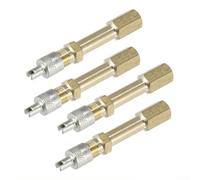 Floweringbeter Estensore in ottone per valvole dei pneumatici, per gonfiare pneumatici su auto, camion, SUV, moto, moto, tosaerba, scooter, camper e rimorchi, design con asta dritta (50 mm)
