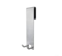 Floweringbeter Gancio per porta del bagno in acciaio inox, facile installazione su porte in vetro, non c'è bisogno di forare (argento))