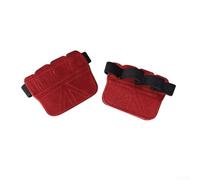 Floweringbeter Guanti robusti per sollevamento pesi con quattro anelli per le dita per prestazioni costanti nell'allenamento in palestra e nella pratica del bodybuilding (rosso)