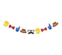 Floweringbeter Il set di decorazioni per la festa del papà include due striscioni glitterati, un grande inserto per torta e sei stecchini per cupcake