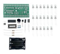 Floweringbeter Kit fai da te con luce fluente a LED per controllo del suono, con scatola di batteria, per l'apprendimento dell'elettronica educativa e progetti STEM (B)