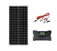 Floweringbeter Kit pannello solare monocristallino da 16 W con controller per ricarica portatile e off grid fabbisogno energetico con cavo a clip DC