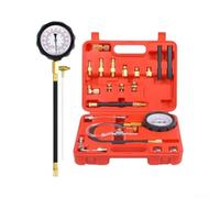 Floweringbeter Kit test pressione carburante, 0-140 PSI 0-10 bar manometro con adattatori e tubo flessibile compatibile con sistemi di iniezione carburante motore benzina