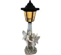 Floweringbeter Lampada da giardino a energia solare in resina a forma di angelo di Cupido con impermeabilità IP45 e sensore automatico al crepuscolo, spegnimento all'alba per decorazione esterna e