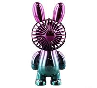 Floweringbeter Little Rabbit Ventilatore portatile, raffreddamento potente, graduale cambiamento di colore, facile da trasportare (rosso)
