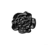 Floweringbeter Maniglia in lega di zinco con design a rosa per armadietti, perfetta per la camera dei bambini, promuove l'indipendenza nelle mani piccole, colore: nero