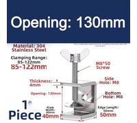 Floweringbeter Morsetto a C in acciaio inossidabile 304, morsetto ad anello di sollevamento intrecciato a mano (130 mm-c)