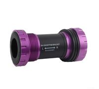 Floweringbeter Movimento centrale BB68 in lega di alluminio con design filettato a vite per biciclette con dimensioni del guscio da 68 mm o 73 mm (viola)