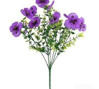 Floweringbeter Orchidea artificiale Phalaenopsis con integrazione di eucalipto per matrimonio, decorazione spogliatoio e sfilata di moda (viola)