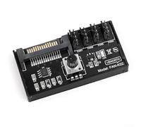 Floweringbeter Per controller di velocità della ventola PWM, 12 V, 4 pin, per collegare 4 ventole con controllo della velocità regolabile per un migliore raffreddamento (1 pz)