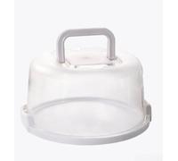 Floweringbeter Porta cupcake con manico, progettato per cupcake e piccole torte, corpo trasparente consente di vedere il contenuto senza coperchio apribile (bianco)