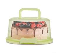 Floweringbeter Porta cupcake con manico, progettato per cupcake e piccole torte, corpo trasparente consente di vedere il contenuto senza aprire il coperchio (verde)