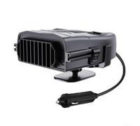 Floweringbeter Riscaldatore e sbrinatore per auto da 12 V con rotazione regolabile a 360 gradi per disappannare il parabrezza, ventola di raffreddamento per tutte le stagioni comfort del veicolo (nero