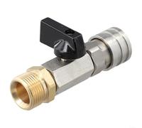 Floweringbeter Rondella Valvola a sfera M22-14 Collegamento Rapido Tubo Interruttore Ugello 1/4 di Pollice Connettore 4500 PSI Pressione Massima Materiale Rame Acciaio Inox