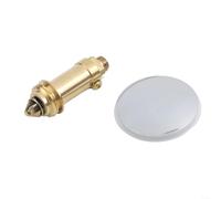 Floweringbeter Rubinetto in ottone cromato da 36 mm per lavabo e vasca da bagno, design con pulsante a molla e bullone a molla, prestazioni affidabili