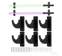 Floweringbeter Scaffale orizzontale da parete in acrilico per sciabole leggere e lame di dimensioni simili che forniscono una conservazione organizzata a parete (confezione da 3)