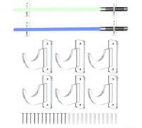 Floweringbeter Scaffale orizzontale da parete in acrilico per sciabole leggere e lame di dimensioni simili che forniscono una conservazione organizzata a parete (confezione da 3)
