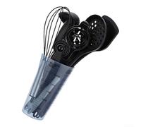 Floweringbeter Set di utensili da cucina in silicone, 16 pezzi, lavabili in lavastoviglie, resistenti al calore, impugnatura ergonomica, antigraffio, con supporto per manico intelligente (16 pezzi