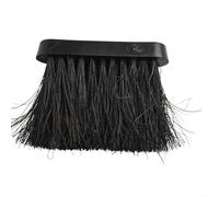 Floweringbeter Spazzola per camino con manico in legno, forma rotonda, strumento per la pulizia del focolare per una manutenzione approfondita, colore nero