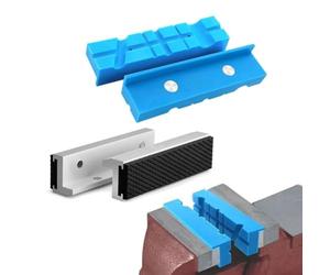 Floweringbeter Strisce magnetiche di protezione per morse in lega di alluminio di grado industriale con gomma antiscivolo con motivo a rombi e base di rotazione a 360 gradi (2 pezzi da 10,2 cm)