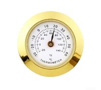 Floweringbeter Termometro e igrometro per mini applicazioni integrate, sensore digitale con letture accurate, finitura oro argento, ABS e struttura in metallo (termometro Gold27)