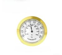 Floweringbeter Termometro e igrometro per mini applicazioni integrate, sensore digitale con letture accurate, finitura oro argento, ABS e struttura in metallo (termometro Gold37)