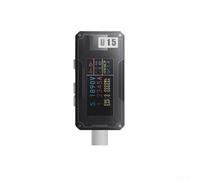 Floweringbeter U15 U16 Digital USB Power Meter Tester Per Cavi Di Ricarica E Adattatori Con Protocollo Rilevamento Automatico E Schermo IPS 160x80 DPI (U15)