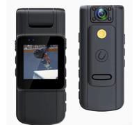 Floweringbeter Videocamera sportiva HD per montaggio sul petto, corpo compatto e ABS, ideale per professionisti, tra cui piloti e forze dell'ordine