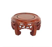 Flowerpot Base Talved Base Base Base Ornamenti Legno Strano Pietra Buddha Statua Vaso Vaso Base in legno Artigianato Supporto Frase Base Piantere in legno Stand (M)