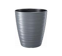 Flowerpot con deposito 16L labirinto in plastica in pietra grigia 29,6 (lungo) x 29.6 (larghezza) x 32.9 (alta) cm