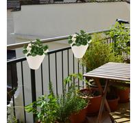 Flowerpot di plastica da 1pc Flowerpot di plastica del balcone creativo della