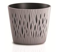 Flowerpot di plastica rotondo Sandy rotondo a colori Mocca 12 (Long) x 12 (largo) x 11.1 (alto) cm