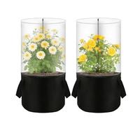 Flowerpot Frost Cover, Mini Greenhouse Plant Protector, Cold Resistant Transparent Cover, Easy Setup Plant Shelter for Seedlings Herbs Flowers Indoor Outdoor Garden Balcony Nursery Winter Home