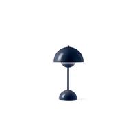 Flowerpot VP9 Lampada Portatile in Acciaio Blu