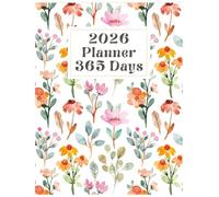 Flowers and Cute 2026 Planner: Daily and Weekly Organizer (January-December 2026)