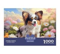 Flowers And Dogs Puzzle Giochi 1000 Pezzi Regalo Per Amore E Amico Arte Interesting Puzzle Adulti Foto 70x50cm/1000pcs