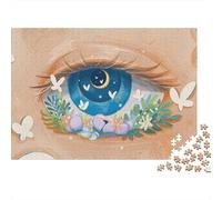Flowers And Eyes Puzzle 1000 Pezzi Moon Eye in Cartone Qualità Premium Per Adolescenti Riunioni Amici Passare Il Tempo Regalo Non Deformabile 38x26cm/1000pcs