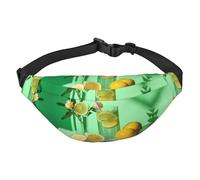 Flowers and Lemonade - Marsupio a tracolla grande, alla moda, da viaggio, casual, per ragazzi, adatto per sport, corsa, ciclismo, viaggi, pesca