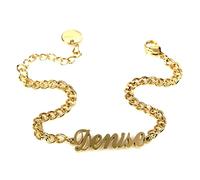 Flowers Bracciale in Acciaio con Nome in Corsivo Disponibile in Due colorazioni Dorato e Argentato (Denise Dorato)