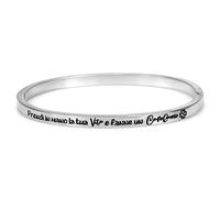 Flowers Bracciale Rigido in Acciaio Frasi Canzoni emozionanti Diametro 6cm x 5,2 cm. Chiusura Magnetica a Scomparsa. Idea Regalo (Prendi in Mano la Tua Vita)
