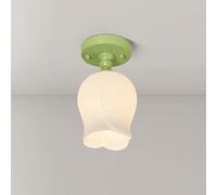 Flowers Ceiling Light, Hallway Lights Fixture with Glass Shade, 4.72" Base V-intage Fixtures E27 Source,Lusso
