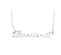 Flowers Collana con Il Tuo Nome in Acciaio lucidissimo, Stile Carrie Bradshaw dal Cult Sex & The City per Essere Sempre al Top Idea Regalo (Luciana)