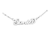 Flowers Collana con Il Tuo Nome in Acciaio lucidissimo, Stile Carrie Bradshaw dal Cult Sex & The City per Essere Sempre al Top. Idea Regalo (Sonia)