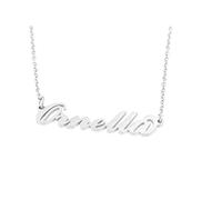 Flowers Collana con Il Tuo Nome in Acciaio lucidissimo, Stile Carrie Bradshaw dal Cult Sex & The City per Essere Sempre al Top Idea Regalo (Ornella)